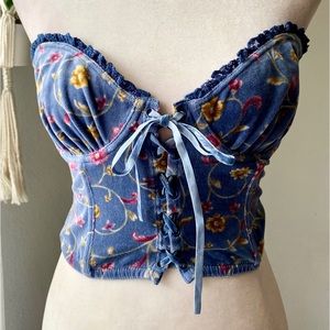 Vintage Victoria’s Secret Country velvet floral corset
